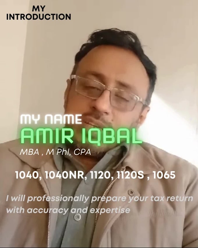 prepare 1040, 1120s, 990 tax returns for US clients