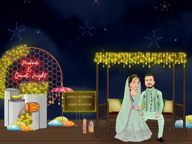 do adobe illustrations , wedding invitations ,2d art