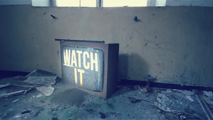make horror intro with texts and your logo
