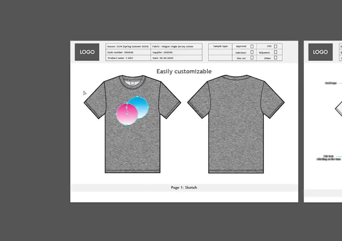 create a professional garment tech pack for your clothing line