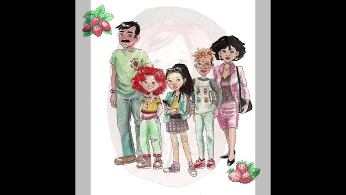 draw watercolor handmade and digital illustrations