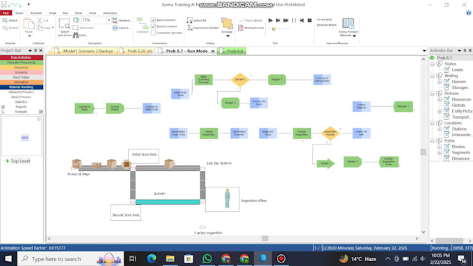 develop simulation models using excel and arena software