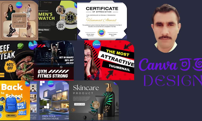 do amazing graphic designing on canva