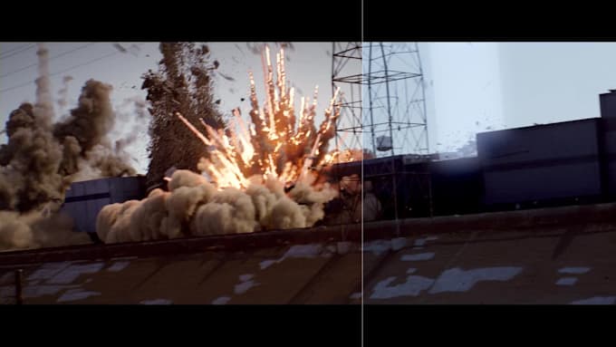 Do vfx explosion, visual effect, cleanup effect, background remover ...