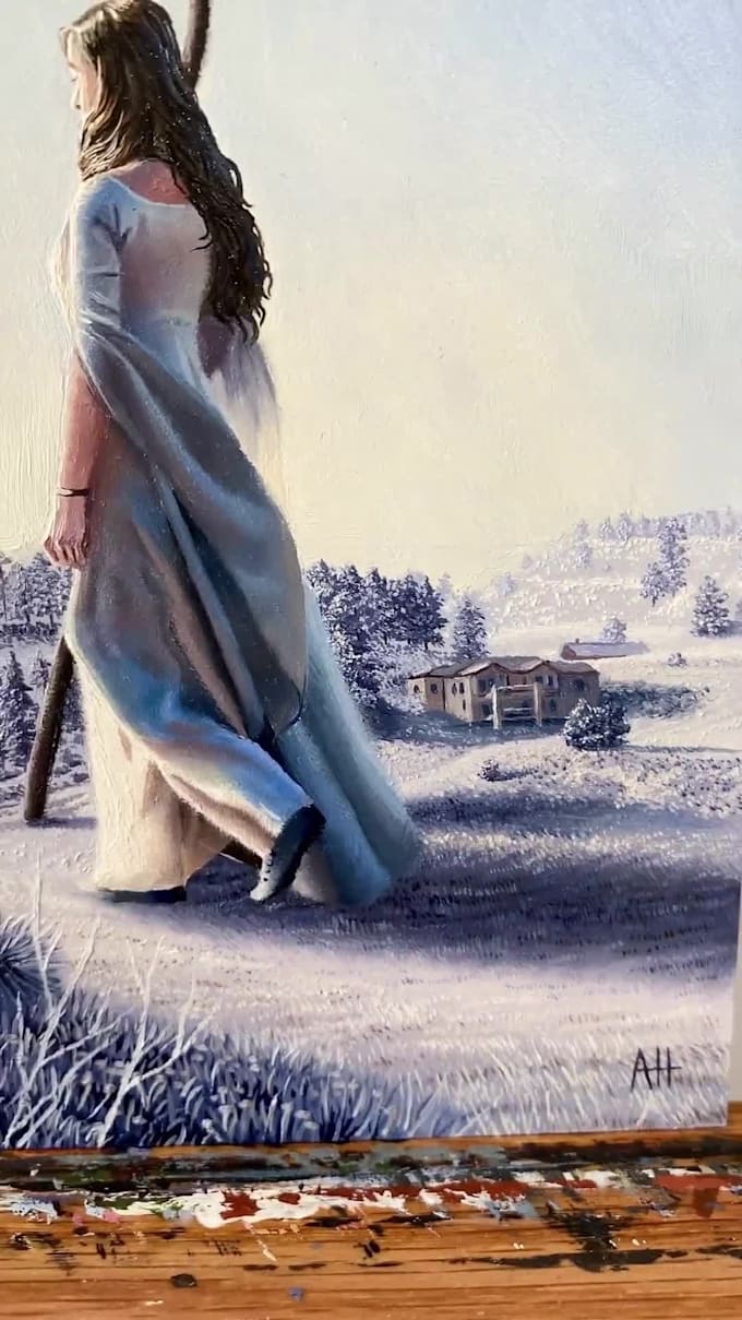 create oil or acrylic painting on canvas