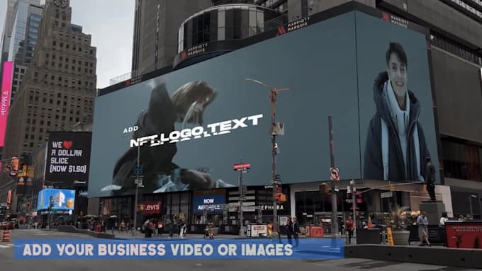 add your video or images on times square billboard, new york