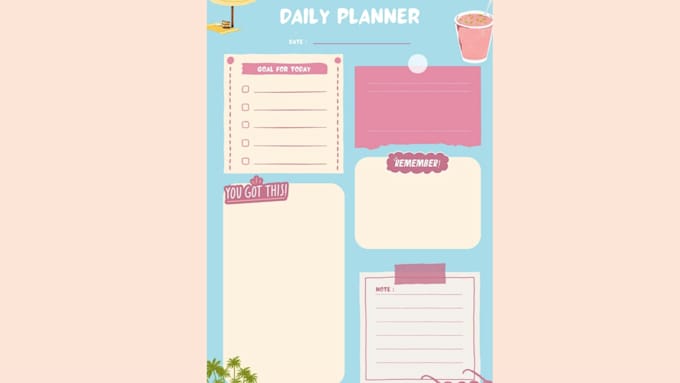 creat for you a daily planner en pdf