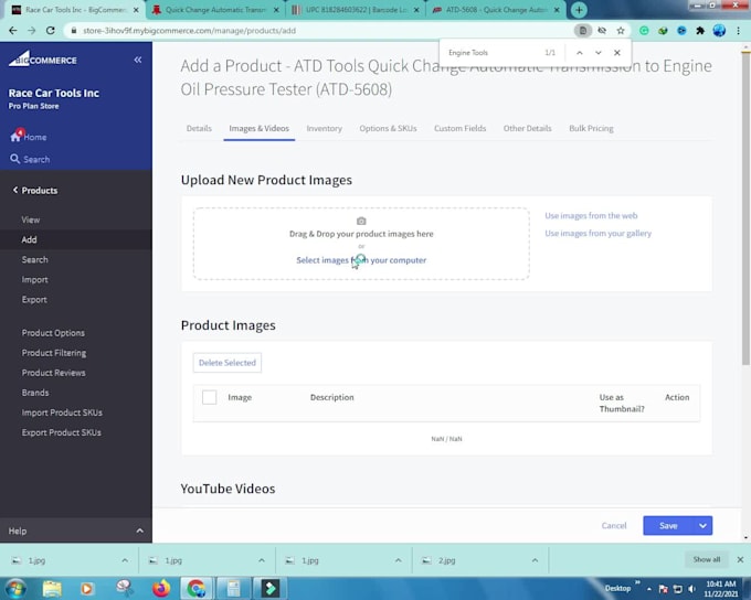 upload product listing bigcommerce and woocommerce store