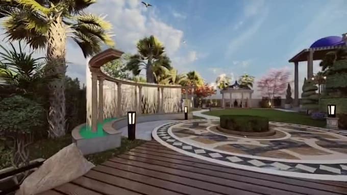 render 2d and 3d architecture and landscape site plan design