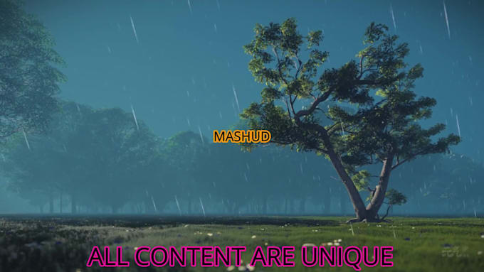 create nature rain video for your youtube channel