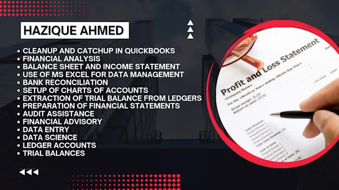 perform bookkeeping on ms excel, quickbooks, xero
