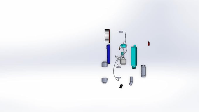 create 3d design of multifunctional hairtool