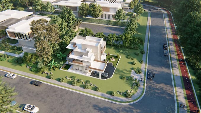 do 3d modeling, landscape design, and architecture rendering by lumion