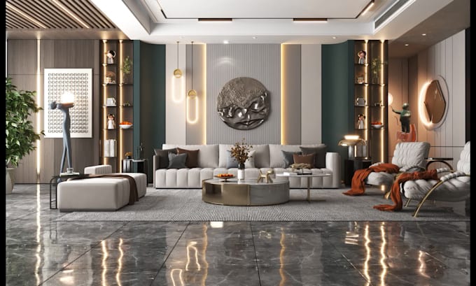do apartment interior design and create photorealistic 3d render