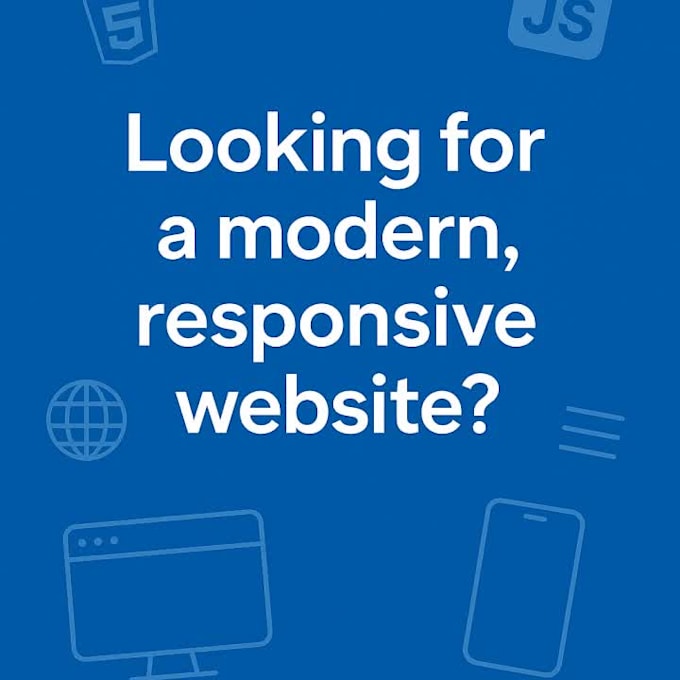 Create a responsive website html, css, javascript by Abdulwaheed986 ...