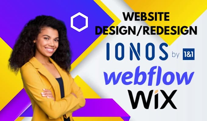 design and redesign ionos webflow or wix website