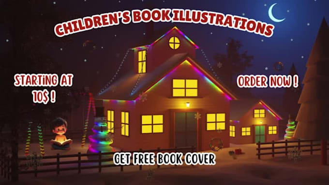 create awesome children story book illustrations