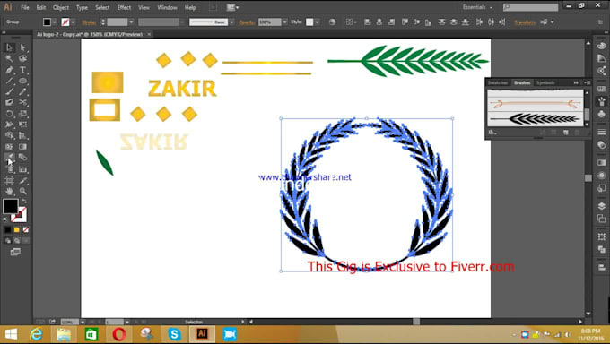 design Logo and watermark on image