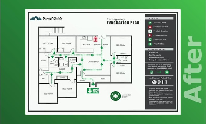 design emergency fire safety and evacuation plan diagram