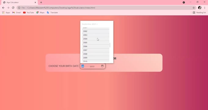 design a fully responsive website and age calculator