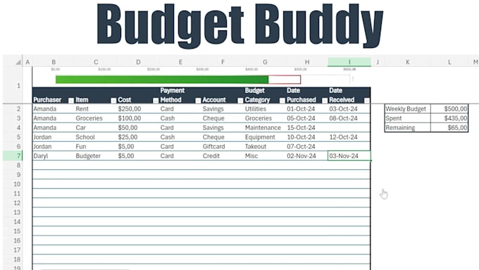 make a budget tracker for your grandma