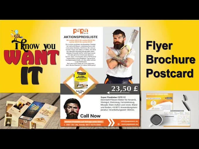 design professional construction flyer for your business