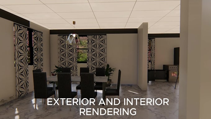 create 3d interior design renderings for restaurant, hotel, office, cafe,