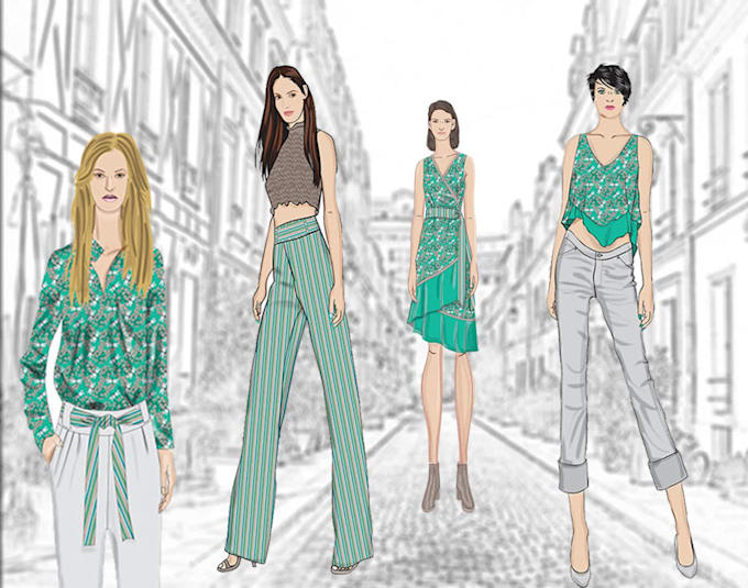 Make beautiful fashion illustrations for you by Tatvakala22580 | Fiverr