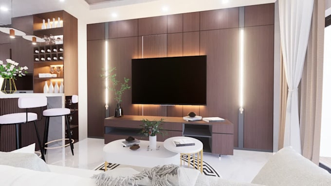 do expert modern interior realistic 3d design services