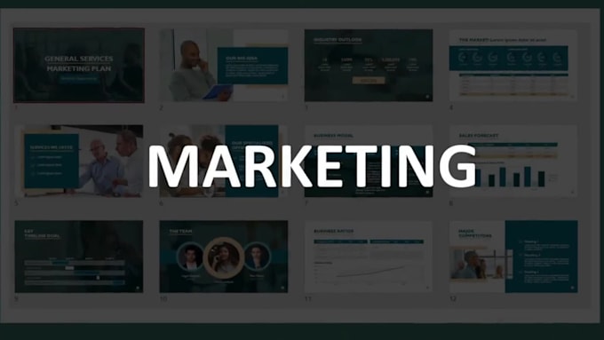 design a presentation with business infographics