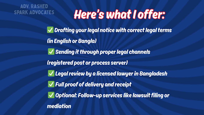 provide expert legal services and consultation in bangladesh