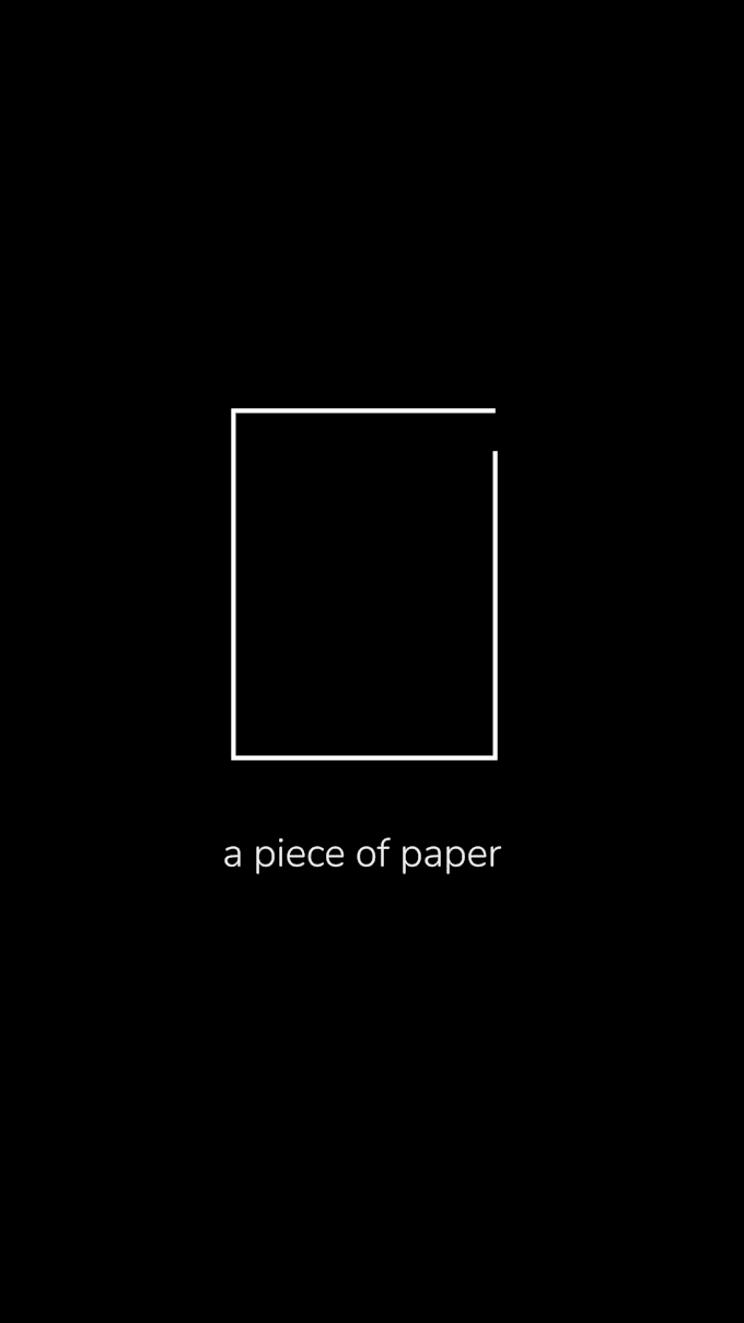create a minimalistic black and white animation for tiktok