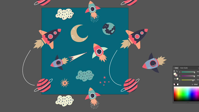 design hand drawn seamless pattern for kids