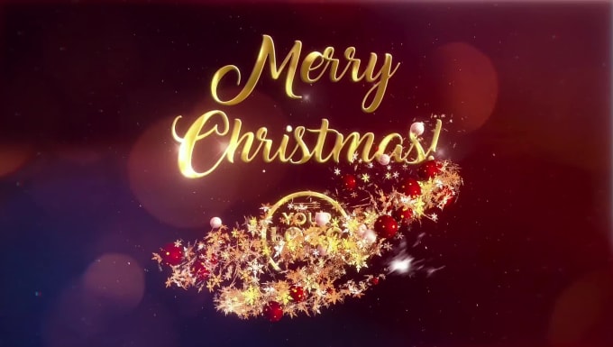 Create elegant merry christmas 2022 promo video with logo by