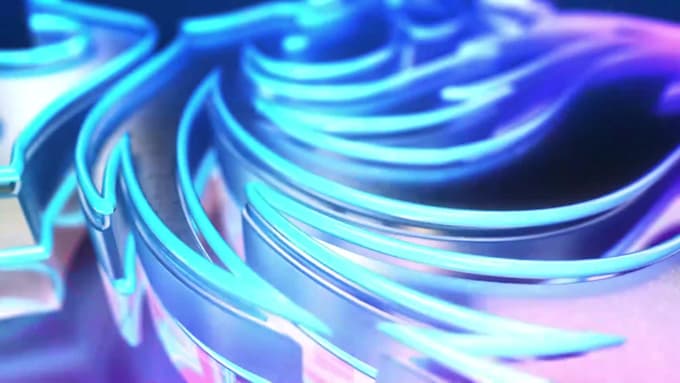 create 3d neon metal logo animation and youtube intro reveals