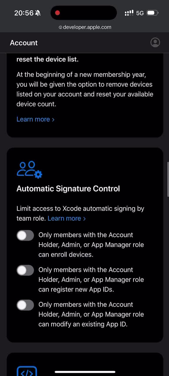 create apple individual and company developer account