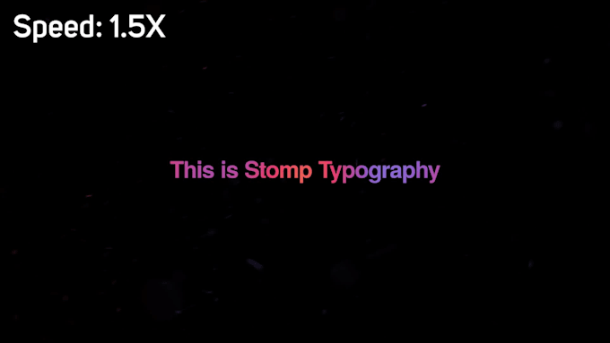 create energetic stomp typography ad