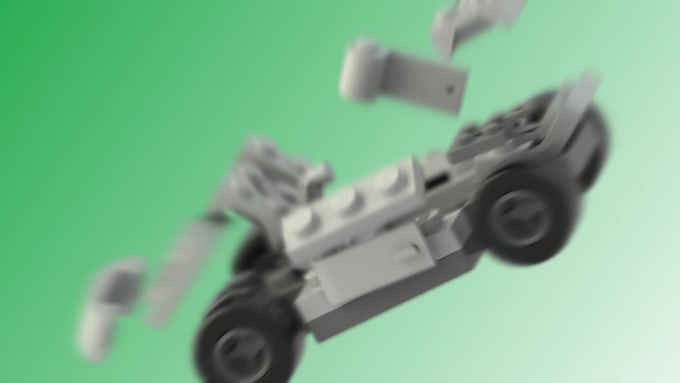 do 3d toy env and still image and short build animation