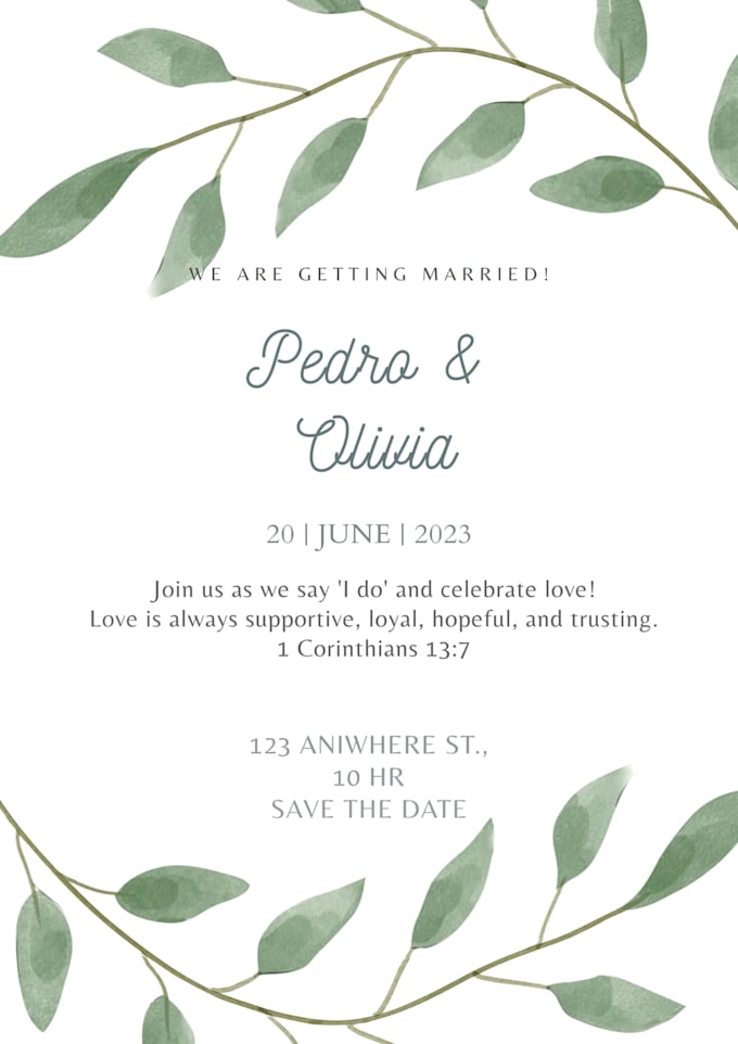 create animated wedding card
