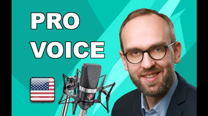 record an english voice over with german accent