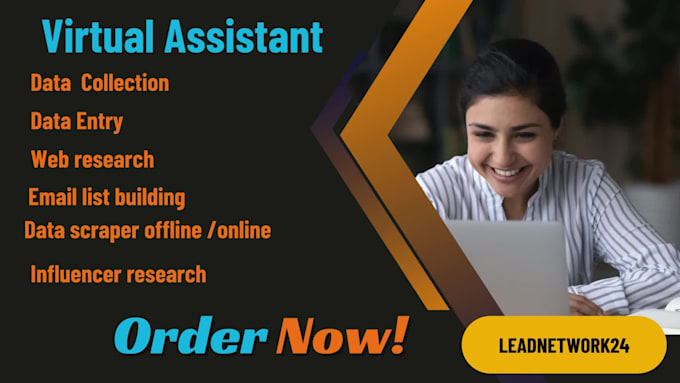 provide data entry, data collection, web research, and email list building