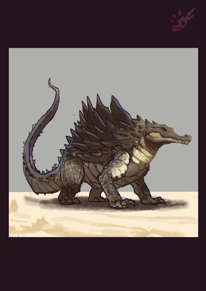 make a creature design with hi quality render