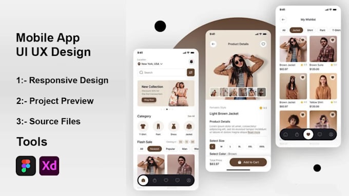 Design stunning mobile app screens ui ux in figma and xd by ...