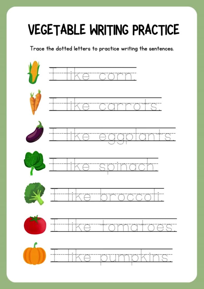 worksheet and book design for kids