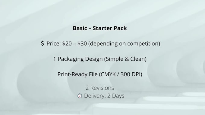 design premium and modern packaging for your product