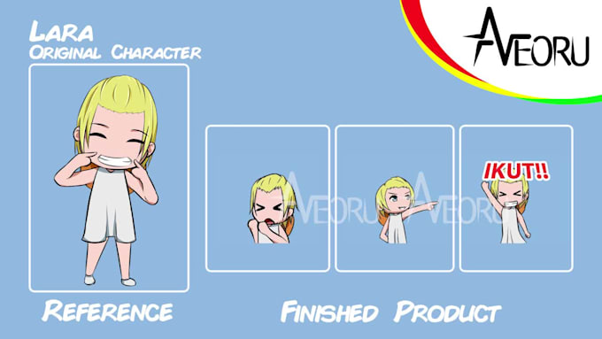 animate every character you want for gif emote discord, twitch,etc