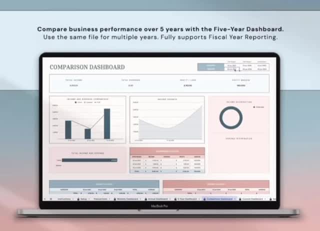 provide small business excel bookkeeping with dashboard