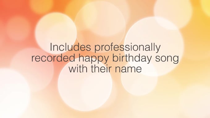 sing the most beautiful happy birthday