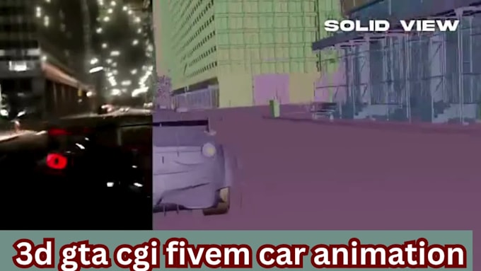 create realistic fivem cgi gta 3d vehicle model animation and automotive vfx