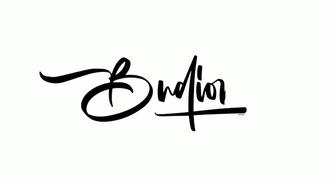 professional hand lettering signature logo